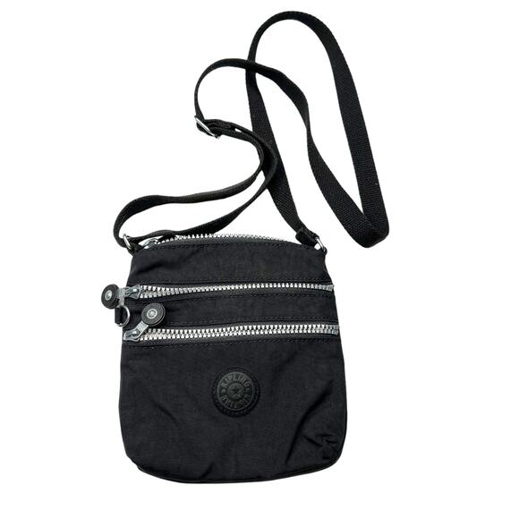 Kipling Alvar Extra Small Mini Bag Black Crossbody Purse Multizipper Pouches - Picture 3 of 8